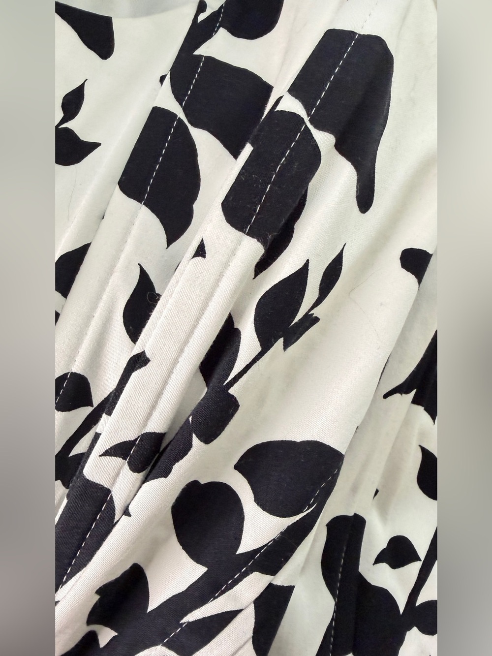 Nine West Floral Fit & Flare Dress Size 6 Black White Pink Flower Sleeveless NWT - Picture 7 of 9